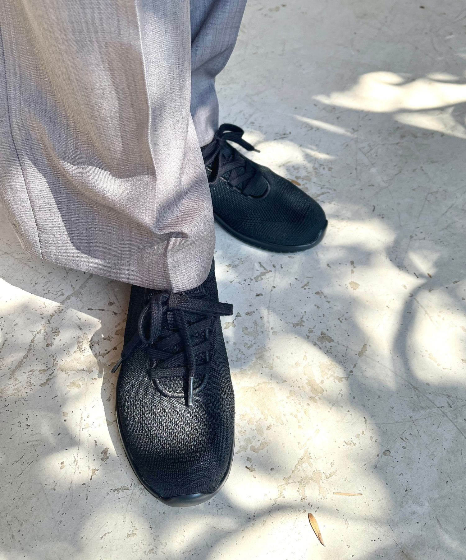 ORiental TRaffic「●2025春夏新作●レースアップ ニット スニーカー /OT3765  トレンド　人気  軽い ワンタッチ」|スニーカー|