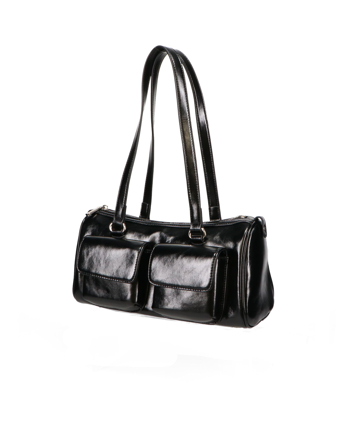 ORiental TRaffic「【トレンド】ダブルポケットボストンバッグ/BA-247 ショルダーバッグ」|ボストンバッグ|