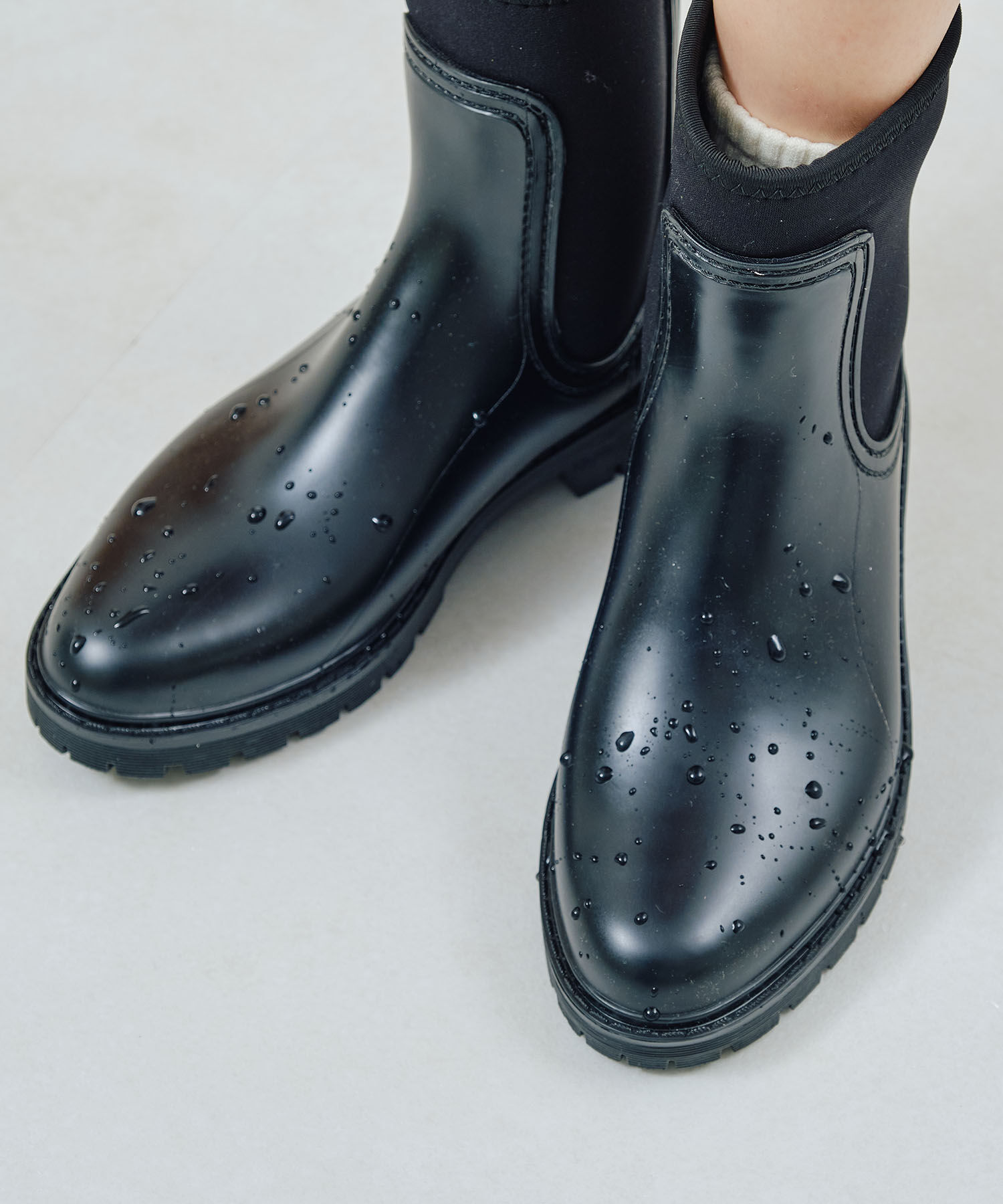 ORiental TRaffic「【防水】●2025春夏新作●サイドネオプレーンレインブーツ/R-0019 レインブーツ 人気 トレンド 売れてる」|ショートブーツ|