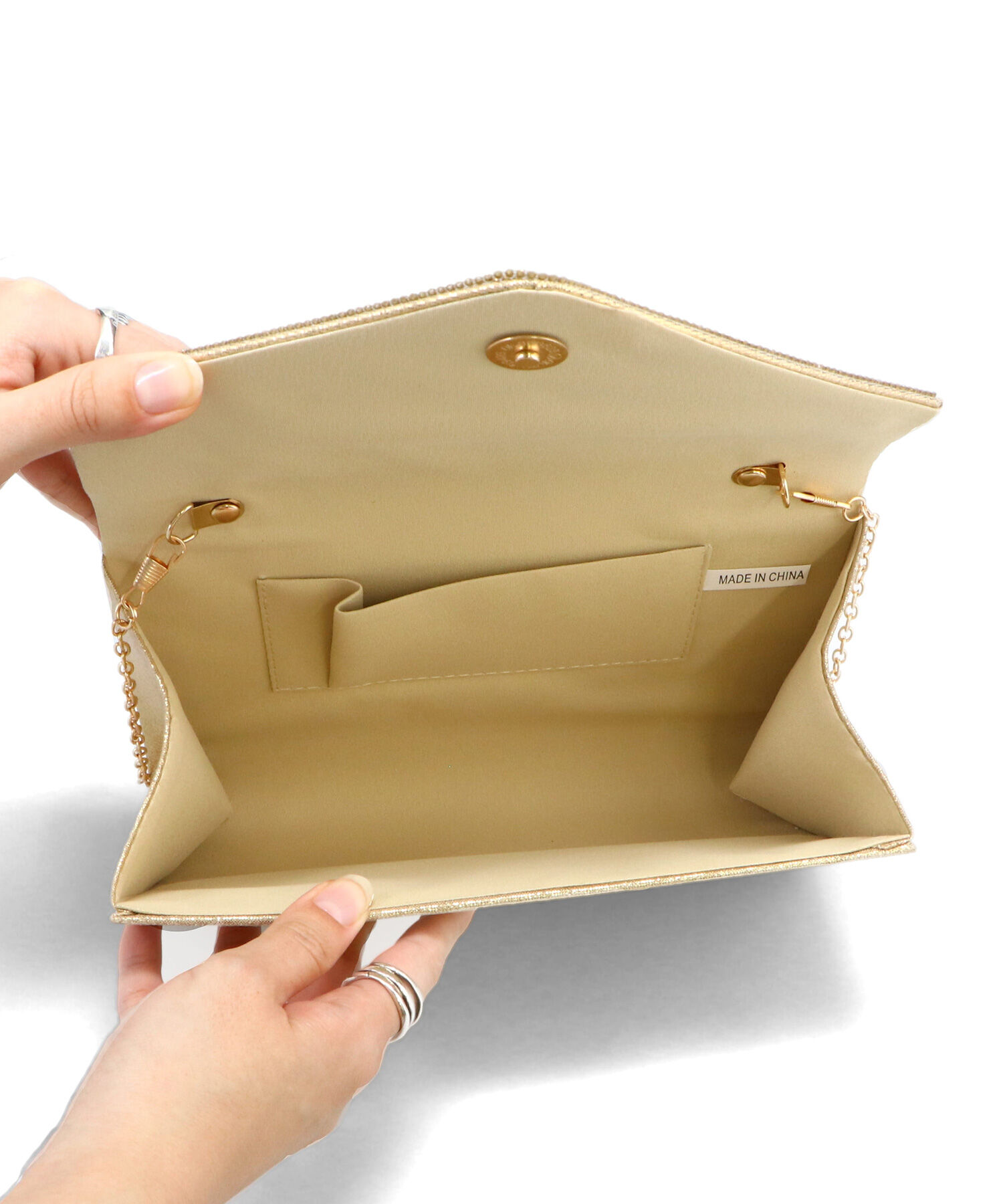 ORiental TRaffic「●2025春夏新作●ラインストーンエンベロープクラッチバッグ/MOB021」|ハンドバッグ|