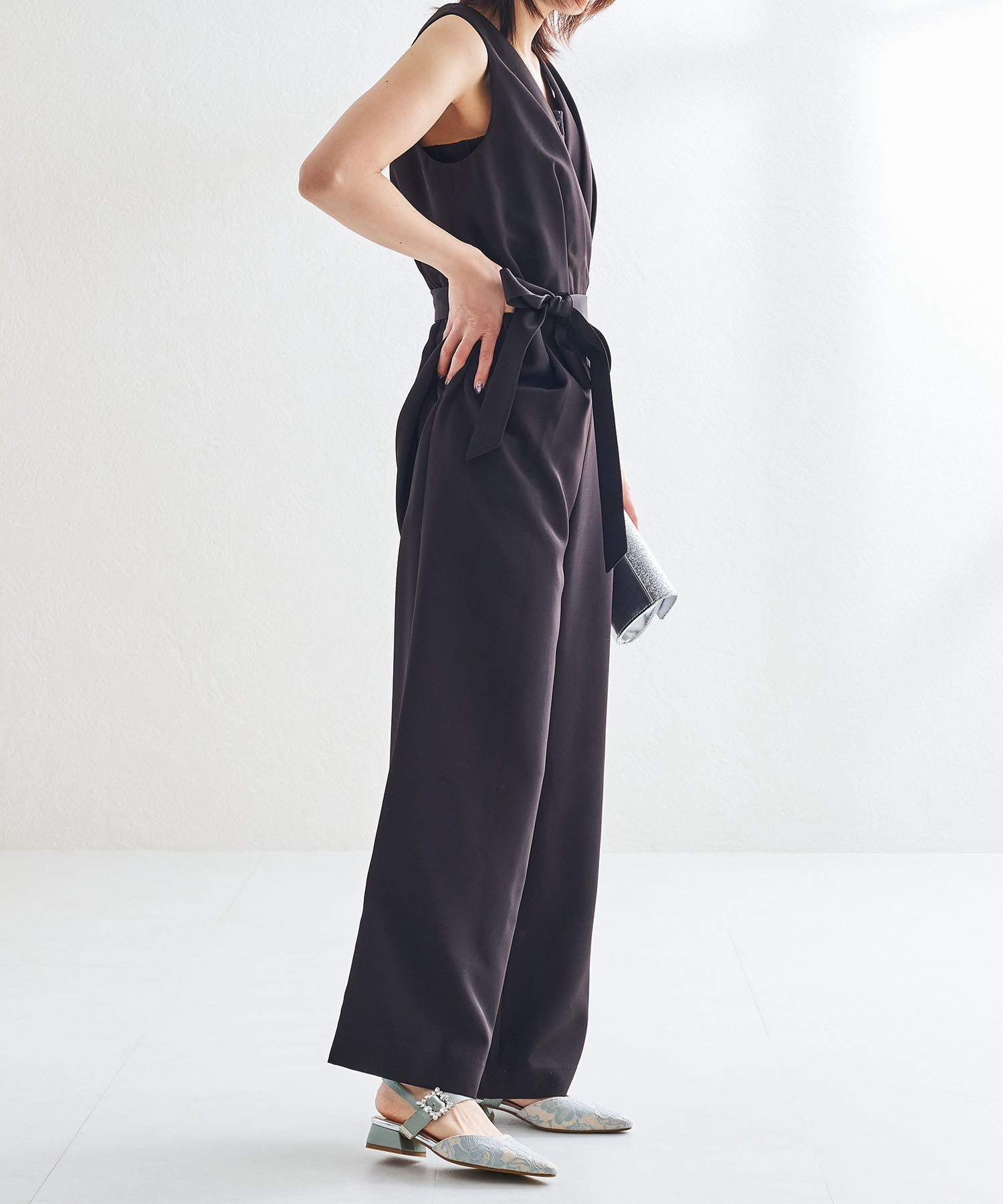 ORiental TRaffic「【オケージョン】ビジューバックストラップローヒールパンプス/MOR111」|パンプス|