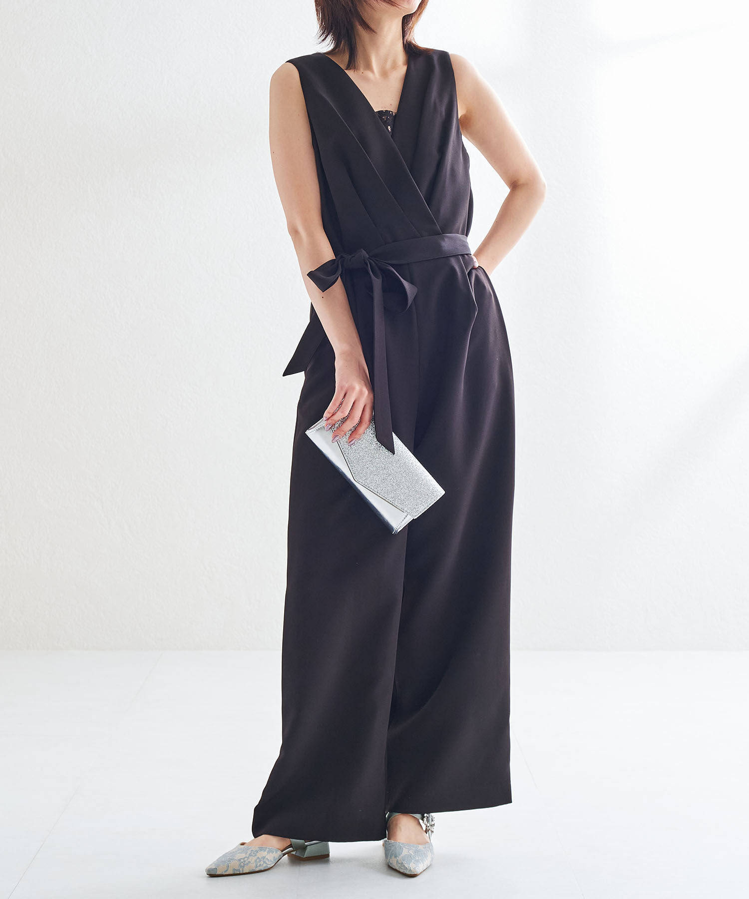 ORiental TRaffic「【オケージョン】ビジューバックストラップローヒールパンプス/MOR111」|パンプス|