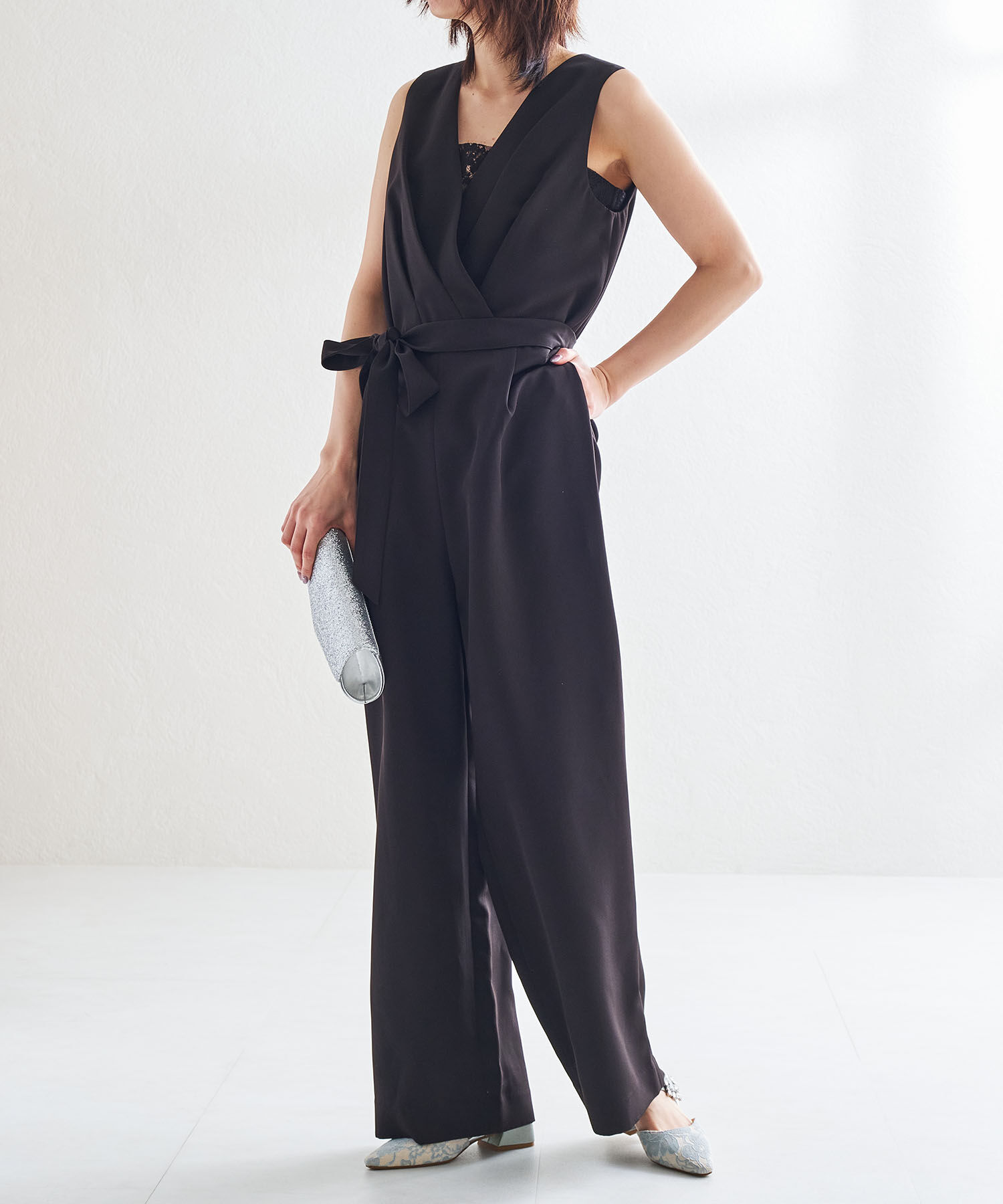 ORiental TRaffic「【オケージョン】ビジューバックストラップローヒールパンプス/MOR111」|パンプス|