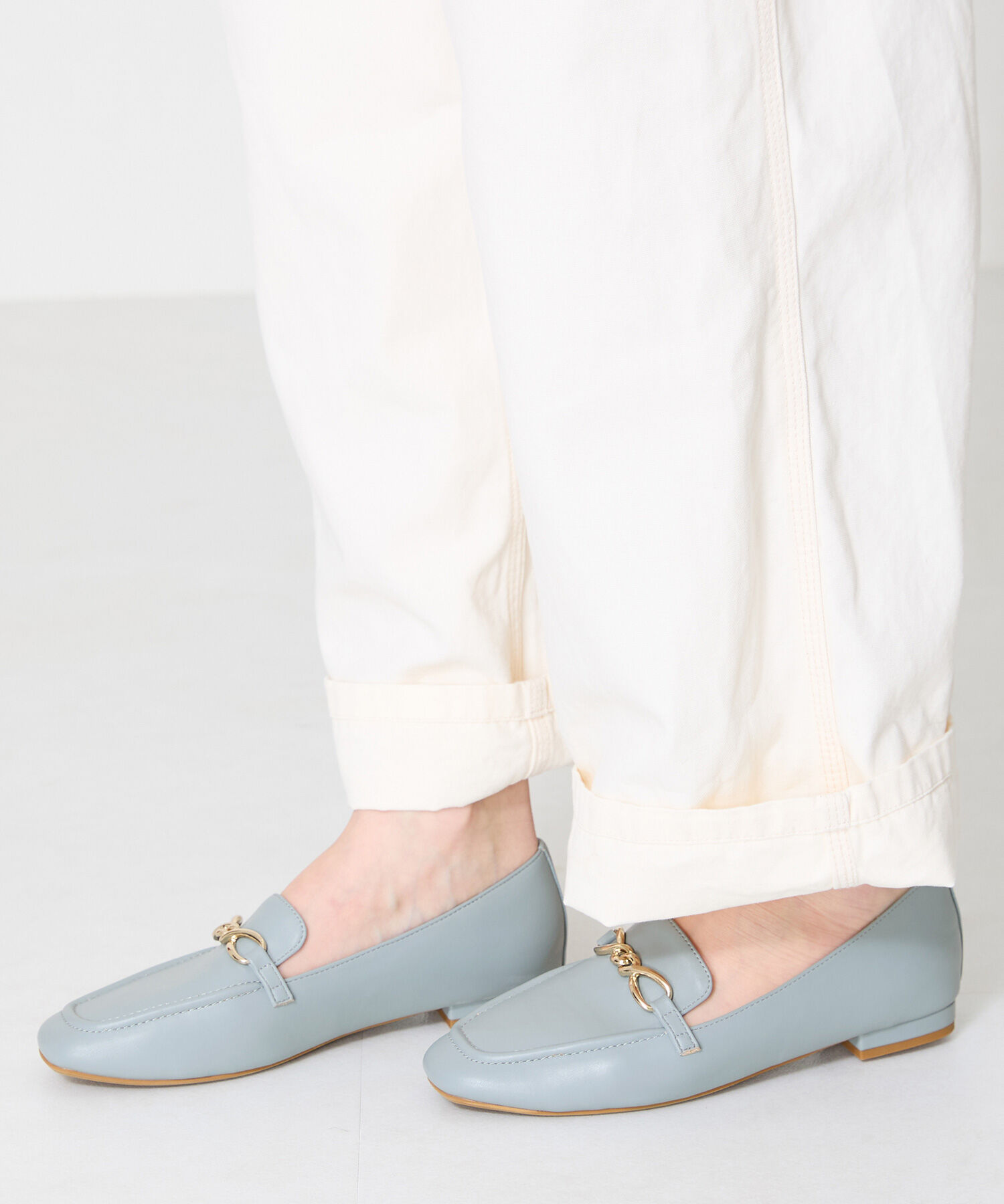 WA Oriental TRaffic「ねじりチェーンモチーフ ローファー /52116 フラット オフィス 通勤靴 柔らかい」|パンプス|