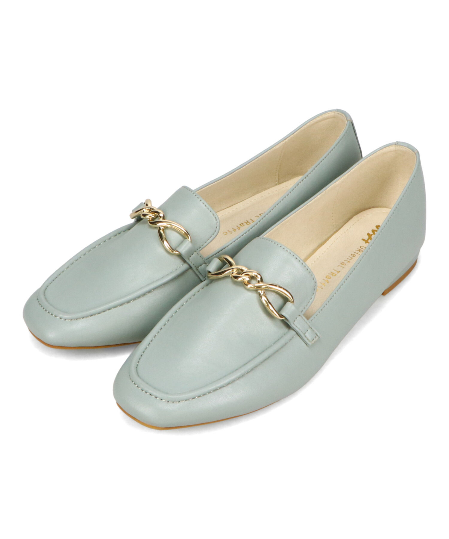 WA Oriental TRaffic「ねじりチェーンモチーフ ローファー /52116 フラット オフィス 通勤靴 柔らかい」|パンプス|