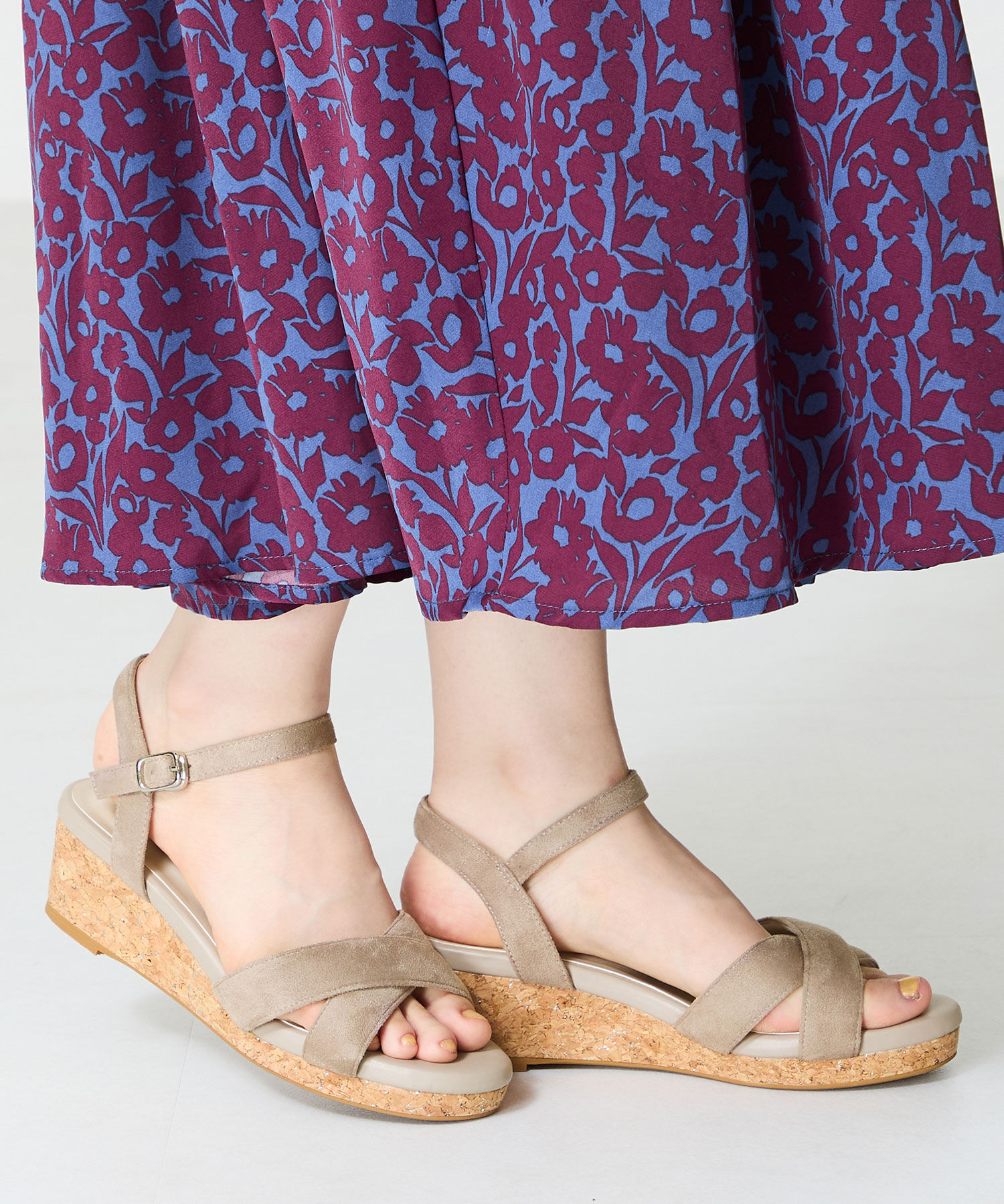 WA Oriental TRaffic「アーモンドトゥクロスウエッジサンダル/52201 サンダル トレンド 人気 クッション」|サンダル|