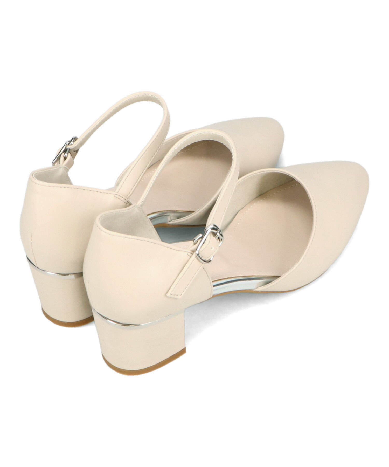 ORiental TRaffic「【WEB限定】アーモンドトゥ セパレートパンプス /55103 ストラップパンプス 太ヒール オフィス」|パンプス|