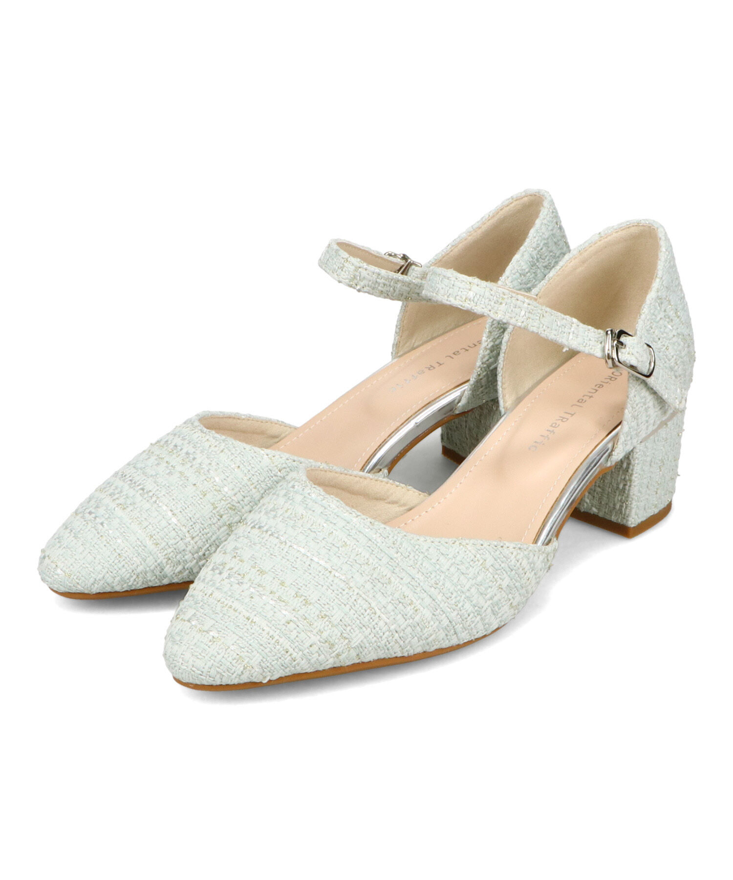 ORiental TRaffic「【WEB限定】アーモンドトゥ セパレートパンプス /55103 ストラップパンプス 太ヒール オフィス」|パンプス|