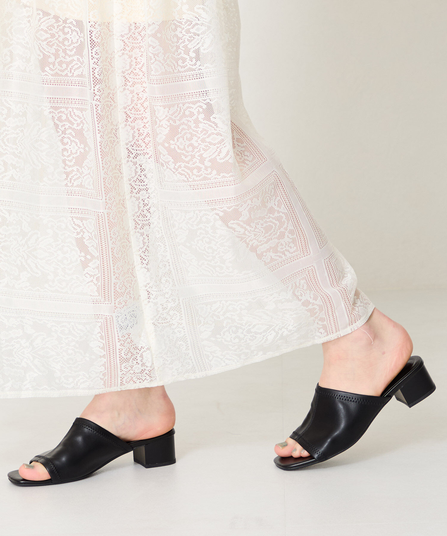 ORiental TRaffic「【WEB限定】ストレッチ ミュールサンダル /55205 万能 シンプル 柔らかい」|サンダル|