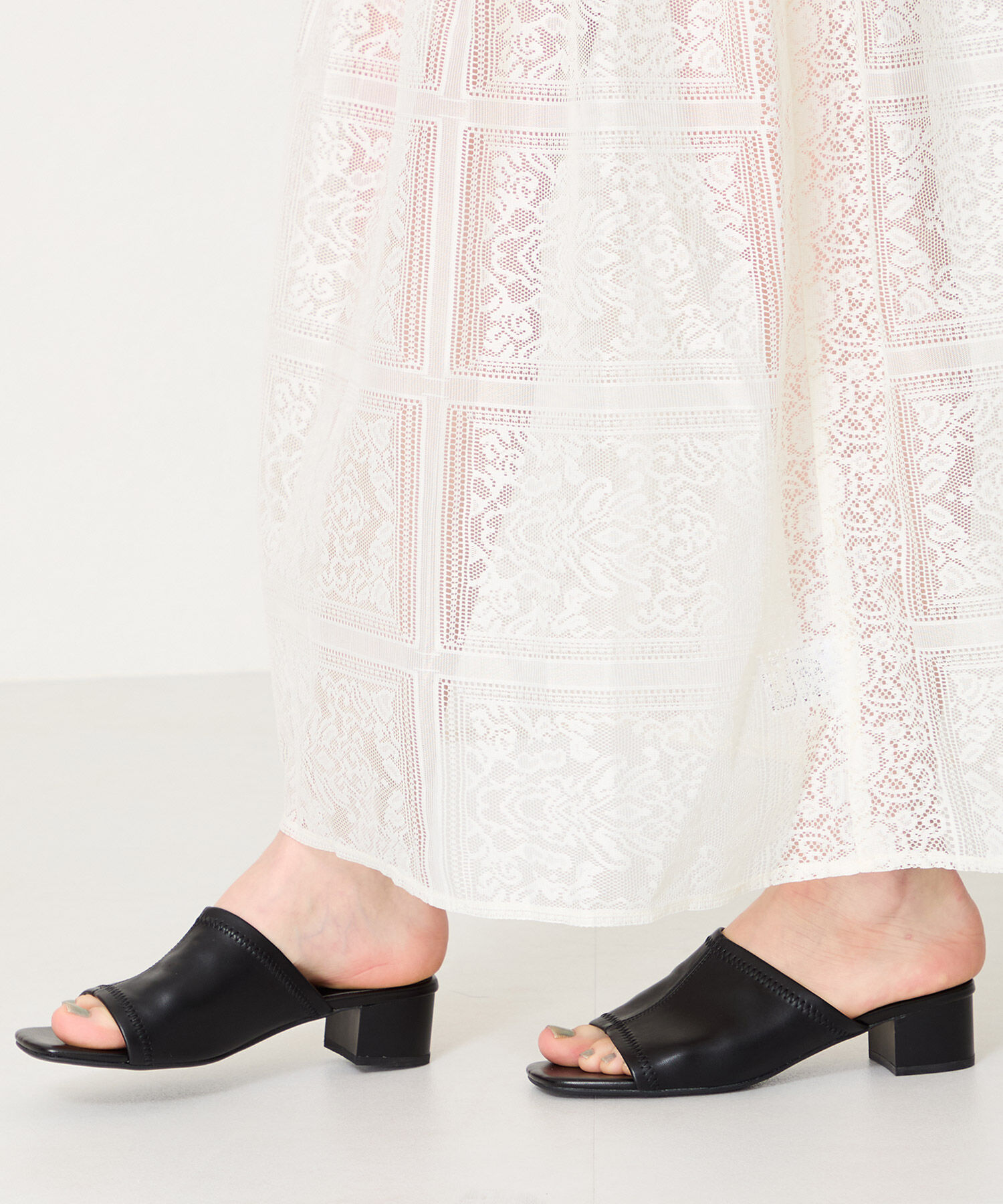 ORiental TRaffic「【WEB限定】ストレッチ ミュールサンダル /55205 万能 シンプル 柔らかい」|サンダル|