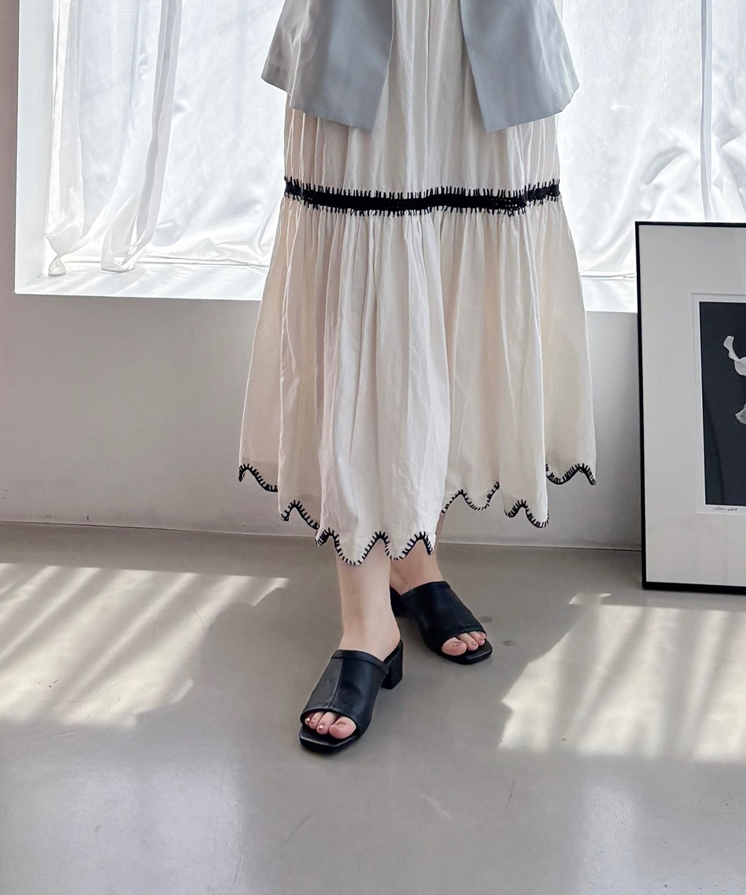 ORiental TRaffic「【WEB限定】ストレッチ ミュールサンダル /55205 万能 シンプル 柔らかい」|サンダル|