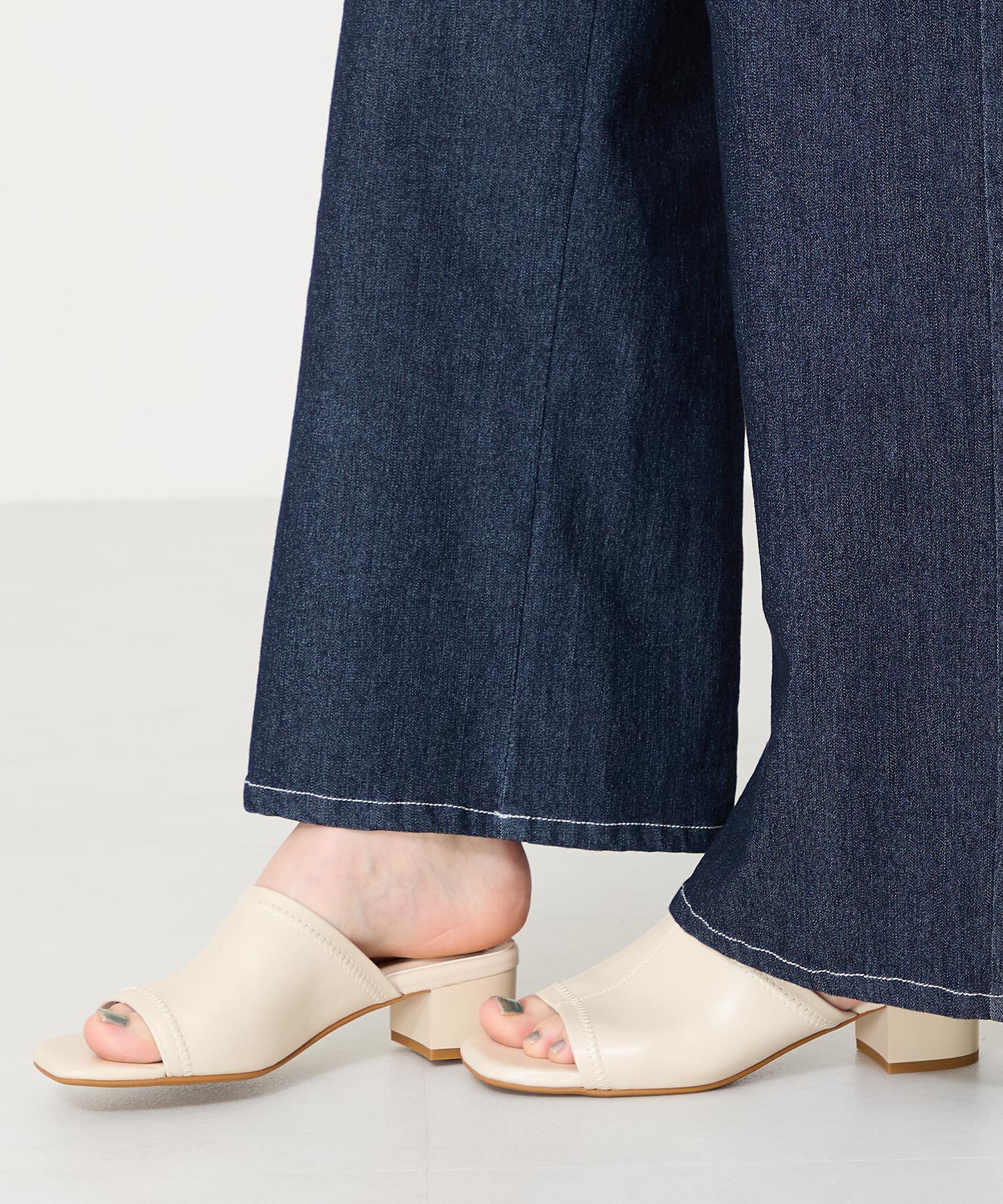 ORiental TRaffic「【WEB限定】ストレッチ ミュールサンダル /55205 万能 シンプル 柔らかい」|サンダル|