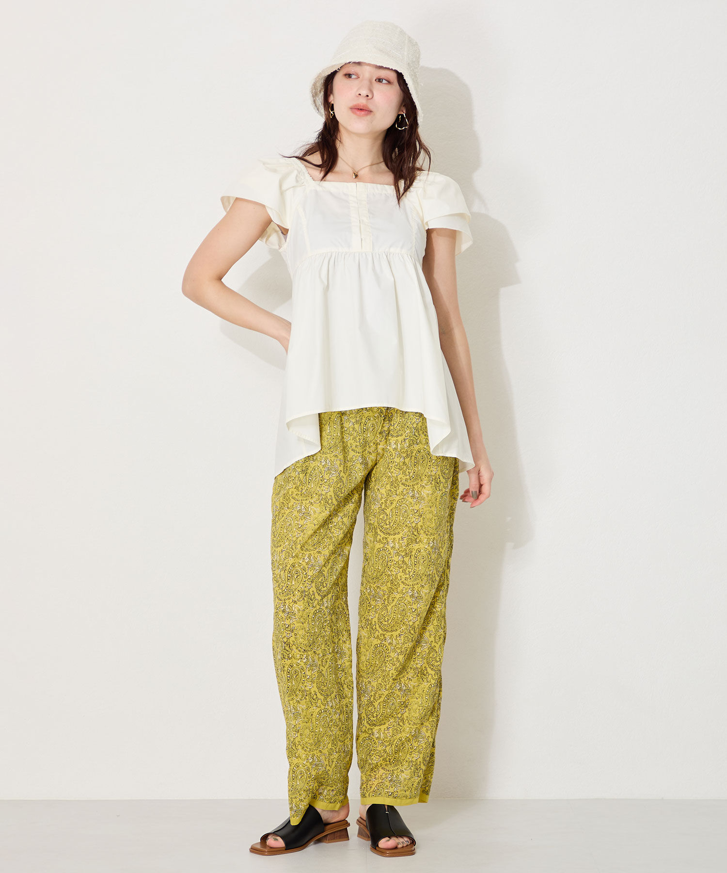 ORiental TRaffic「【WEB限定】●人気アイテム●センタースリットミュールサンダル/55206 サンダル 」|サンダル|