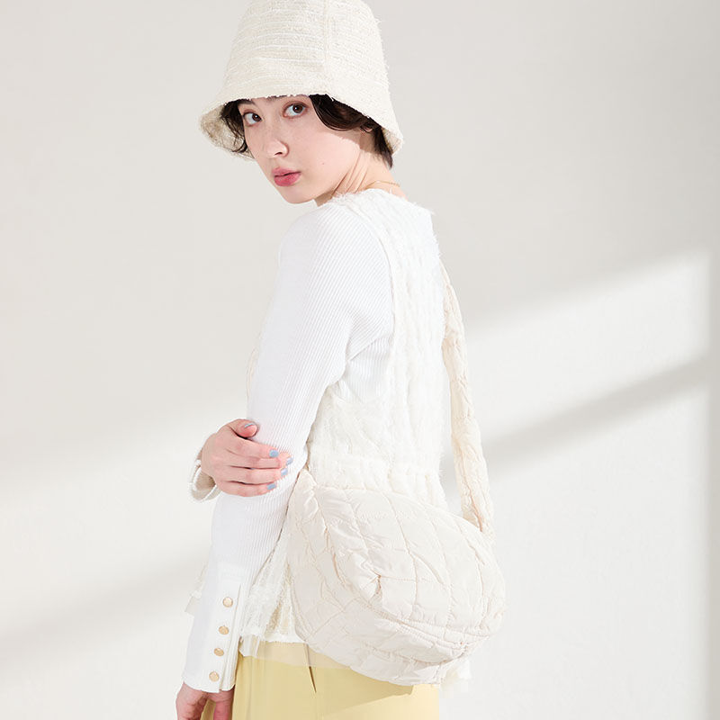 ORiental TRaffic「キルティングナイロンショルダーバッグ/BA-272」|ショルダー・メッセンジャー|IVORY