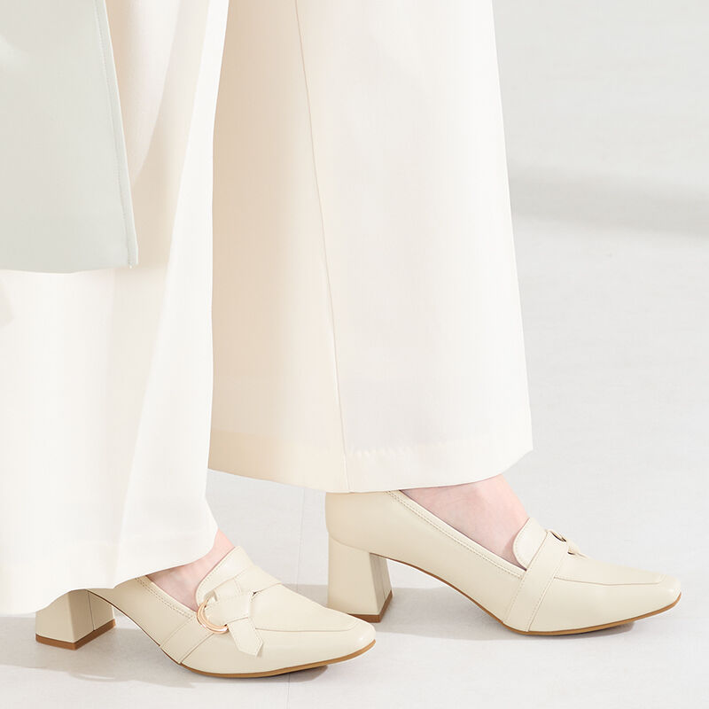 ORiental TRaffic「●2026春夏新作●サイドベルトヒールローファー/61110 ローファー ヒール 」|ローファー|