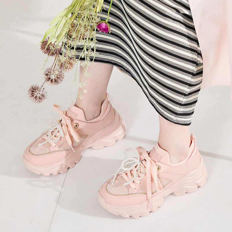 ORiental TRaffic「●2026春夏新作●2wayリボンモチーフニットスニーカー/OT3797」|スニーカー|PINK