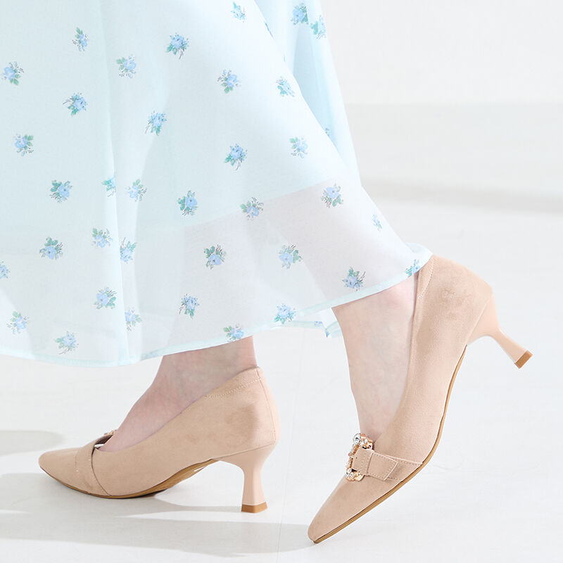 ORiental TRaffic「●2026春夏新作●ビジューバックルヒールパンプス/61104」|パンプス|