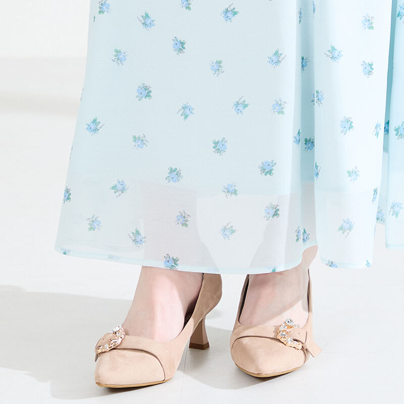 ORiental TRaffic「●2026春夏新作●ビジューバックルヒールパンプス/61104」|パンプス|