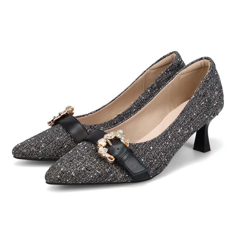 ORiental TRaffic「●2026春夏新作●ビジューバックルヒールパンプス/61104」|パンプス|