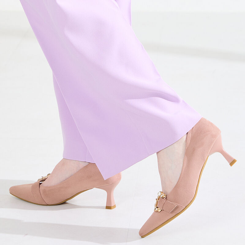 ORiental TRaffic「●2026春夏新作●ビジューバックルヒールパンプス/61104」|パンプス|