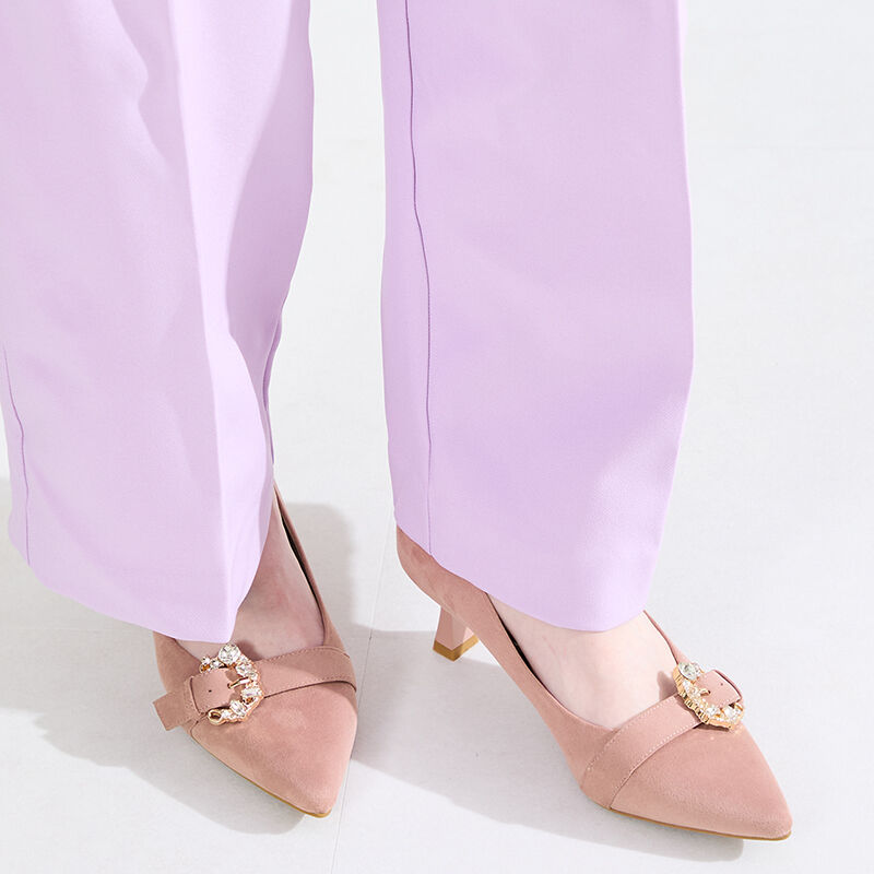 ORiental TRaffic「●2026春夏新作●ビジューバックルヒールパンプス/61104」|パンプス|