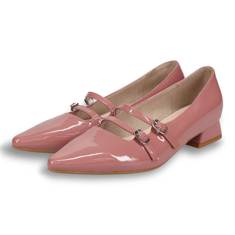 ORiental TRaffic「●2026春夏新作●ダブルストラップポインテッドトゥパンプス/61118」|パンプス|