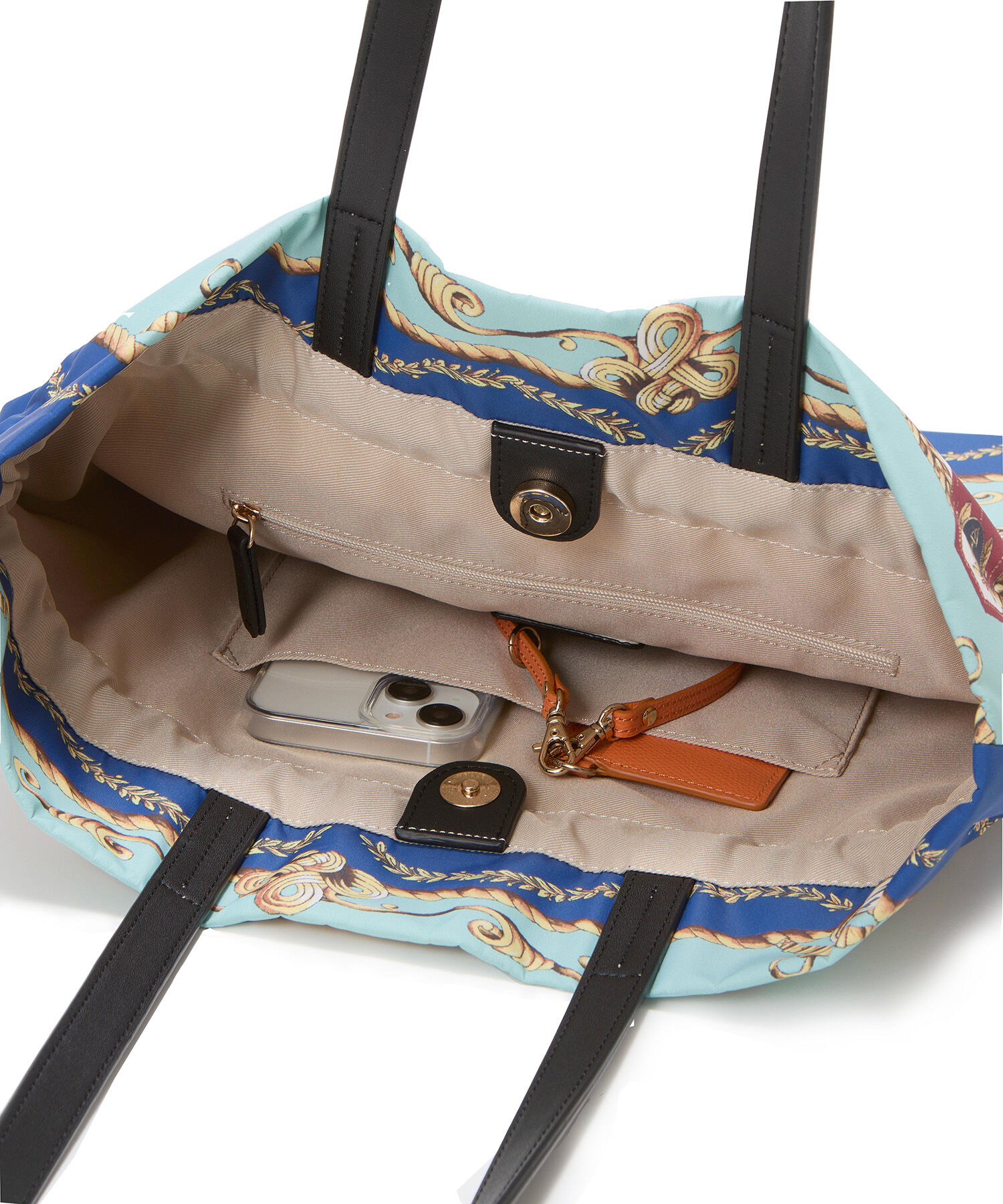 TOPKAPI TREASURE「【TREASURE TOPKAPI】マイルドサテン スカーフ柄 巾着 トート バッグ 」|トートバッグ|