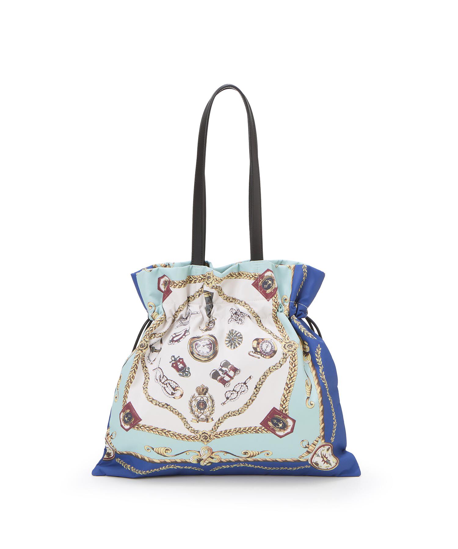 TOPKAPI TREASURE「【TREASURE TOPKAPI】マイルドサテン スカーフ柄 巾着 トート バッグ 」|トートバッグ|