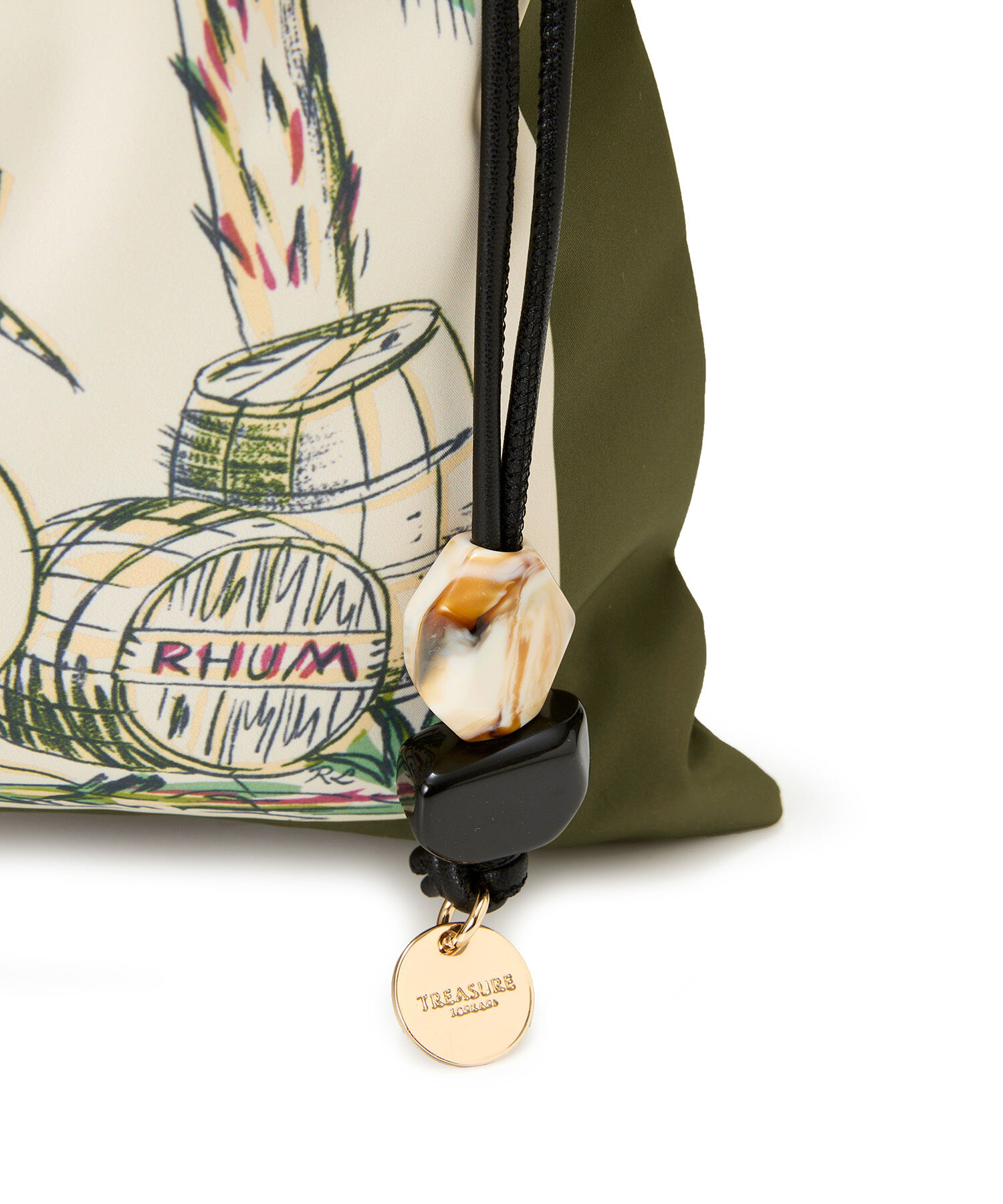 TOPKAPI TREASURE「【TREASURE TOPKAPI】マイルドサテン スカーフ柄 巾着 トート バッグ 」|トートバッグ|