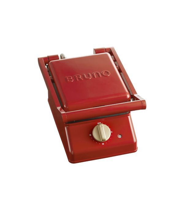 BRUNO「グリルサンドメーカー シングル」|電化製品|レッド