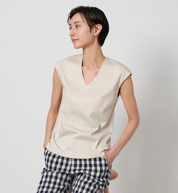 UNITED ARROWS「UBCB C DOUBLE Vネック Tシャツ 2」|Tシャツ・カットソー|LT.GRAY