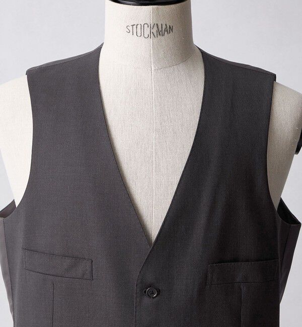 UNITED ARROWS「タスマニア ウール ギャバジン 5ボタン ベスト」|スーツ|