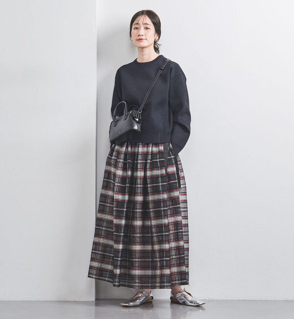 UNITED ARROWS「スウェットライク クルーネック ニットプルオーバー」|ニット・セーター|