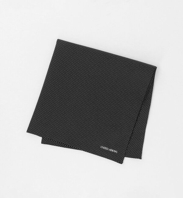 UNITED ARROWS「コットン ドット ハンカチ」|ハンカチ|BLACK