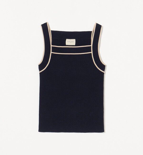 UNITED ARROWS「リブスクエアネック パイピングキャミソール - ウォッシャブル -」|キャミソール|