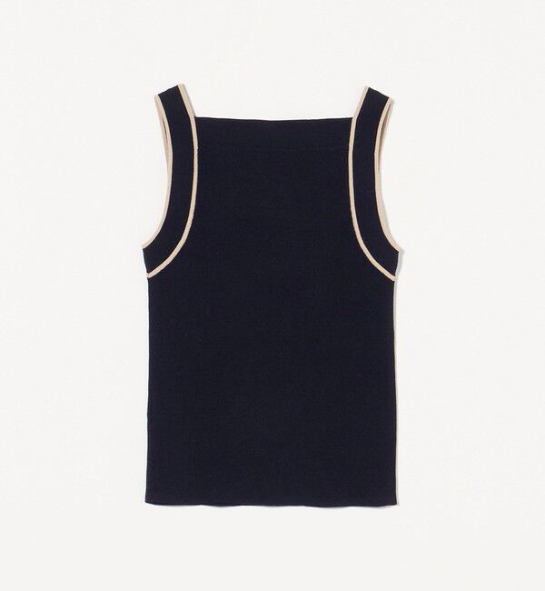 UNITED ARROWS「リブスクエアネック パイピングキャミソール - ウォッシャブル -」|キャミソール|