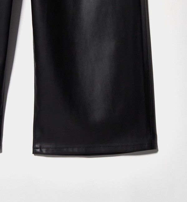 UNITED ARROWS「レザーライク ストレート パンツ ウォッシャブル」|チノ|