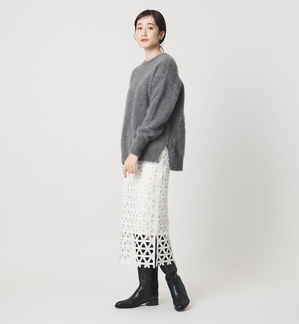 UNITED ARROWS「コード  エンブロイダリー タイトスカート」|スカート|