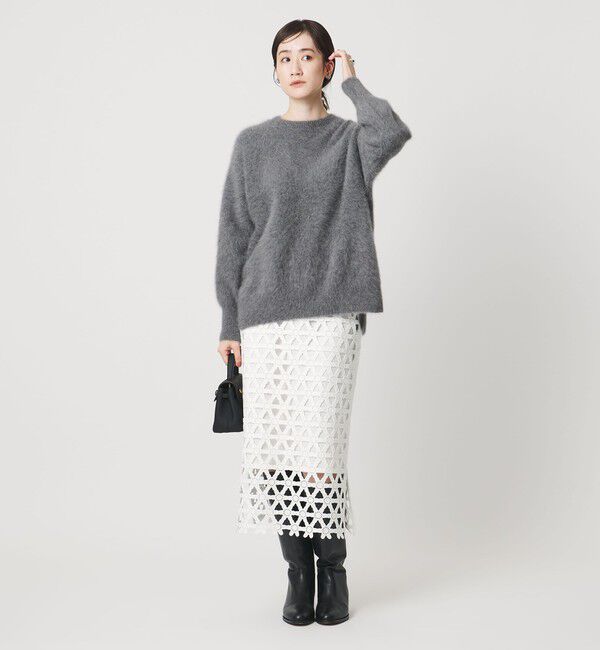 UNITED ARROWS「コード  エンブロイダリー タイトスカート」|スカート|