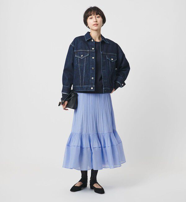 UNITED ARROWS「オーガンジー コンスト プリーツスカート」|スカート|