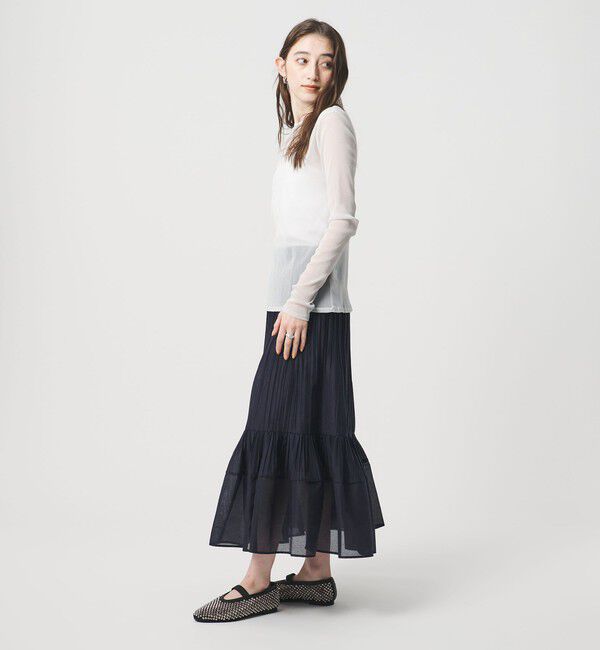 UNITED ARROWS「オーガンジー コンスト プリーツスカート」|スカート|