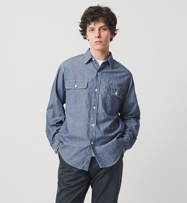 UNITED ARROWS「シオタ スビンシャンブレー ワークシャツ「SLOW &　」」|シャツ・ブラウス|LT.BLUE