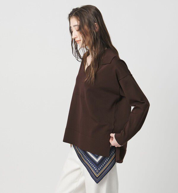 UNITED ARROWS「スキッパー プルオーバーニット」|ニット・セーター|