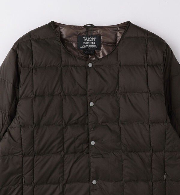 UNITED ARROWS green label relaxing「＜TAION＞ベーシック クルーネック ボタン インナー ダウンジャケット」|ダウン|