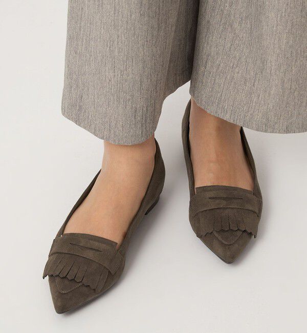 UNITED ARROWS green label relaxing「【WEB限定】ポインテッド キルト フラットシューズ（1.5cmヒール) -撥水-」|パンプス|その他1