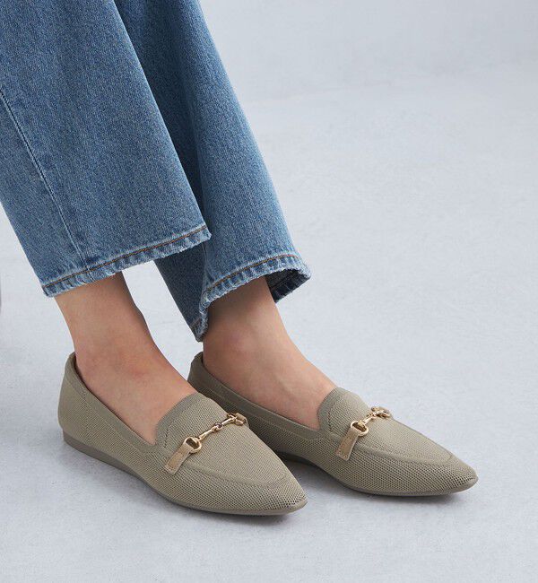 UNITED ARROWS green label relaxing「ウェルネス ニット ローファー 撥水・ウォッシャブル」|パンプス|