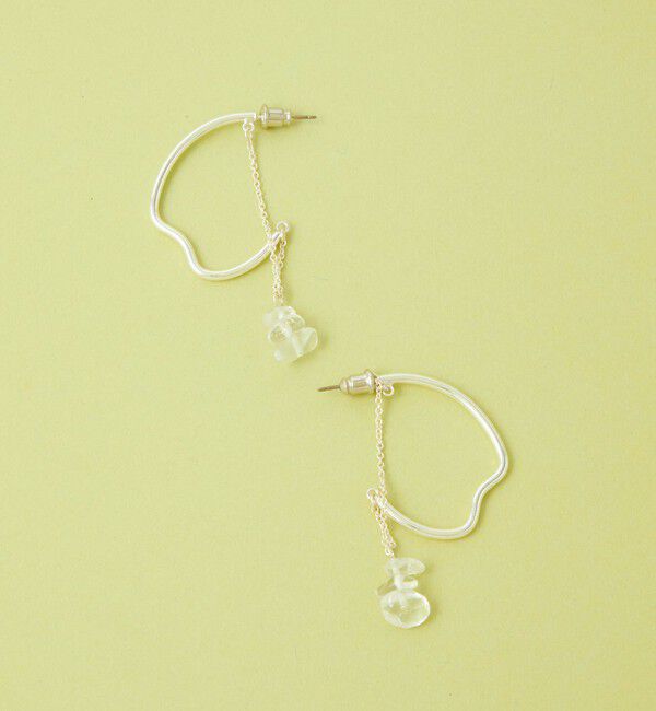UNITED ARROWS green label relaxing「＜anisotea＞ Wave Hoop ピアス」|ピアス|SILVER