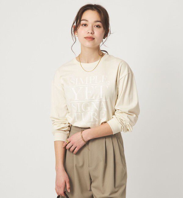 UNITED ARROWS green label relaxing「アソート グラフィック ロングスリーブ Tシャツ」|Tシャツ・カットソー|CREAM