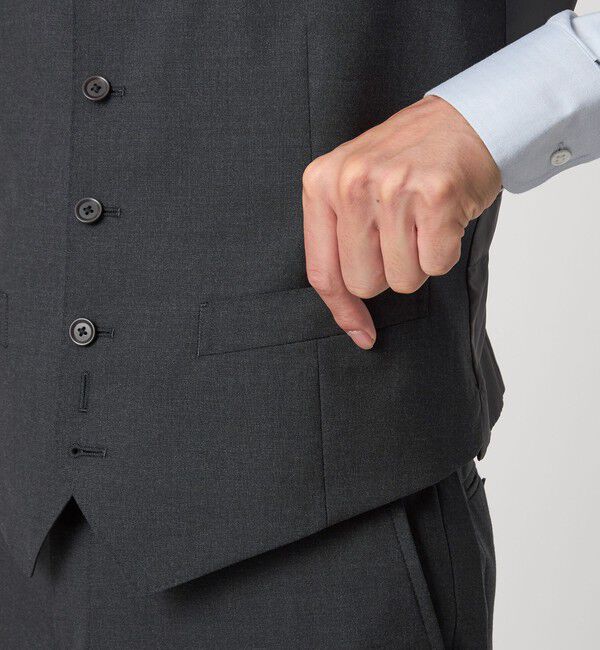 UNITED ARROWS green label relaxing「REDA トロピカル 無地 5B スーツベスト」|スーツ|