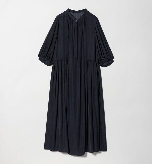 UNITED ARROWS green label relaxing「サテン ギャザー ショートスリーブ ワンピース 2」|ワンピース|